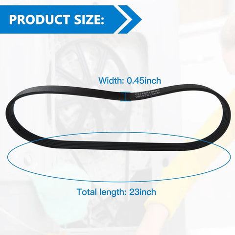 Wh01x24180 Washer Drive Belt Replacement For Ge Top Load Washing Machines Gtw540asp Series. Stops Noisy Spinning And Agitation Issues. Replaces Ap6024314 4455970 Ps11736832 Parts. Durable Construction For Quiet Reliable Operation And Long Lasting