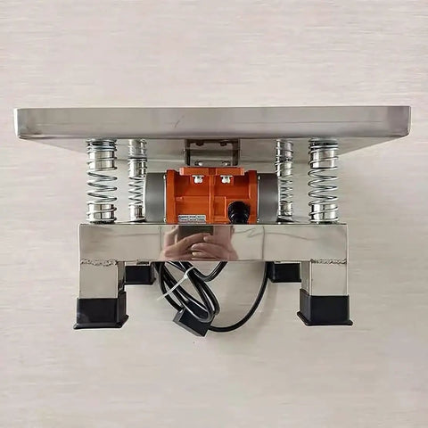 Electric Concrete Vibrating Table Pro Grade Shaker For Air Bubble Removal, 3000 Times Per Minute, Stainless Steel Platform, 50x50x25 cm, front view