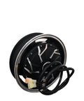 14 X 3.5 Inch Dual Shaft Hub Motor 5000 Watt BLDC In Wheel Drive Kit for Electric Scooters features wheel design and wiring.
