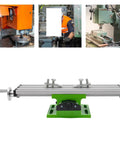 Versatile Mini Metal Lathe Cross Slide Table With Vise Fixture For Precision Milling Drilling And Turning Projects, compact bench mount tool.