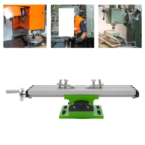 Versatile Mini Metal Lathe Cross Slide Table With Vise Fixture For Precision Milling Drilling And Turning Projects, compact bench mount tool.