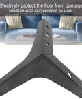 4 Piece Iron Electroplated Furniture Leg Set For Sofa, Bedside Table And Coffee Table, Heavy Duty Black Finish, Rust Resistant Steel