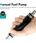Versatile 3/8 Inch 10 Mm Rubber Fuel Primer Bulb For Your Daily Whip Or Marine Rig Solid Hand Fuel Pump in hand, showing anti-slip design.