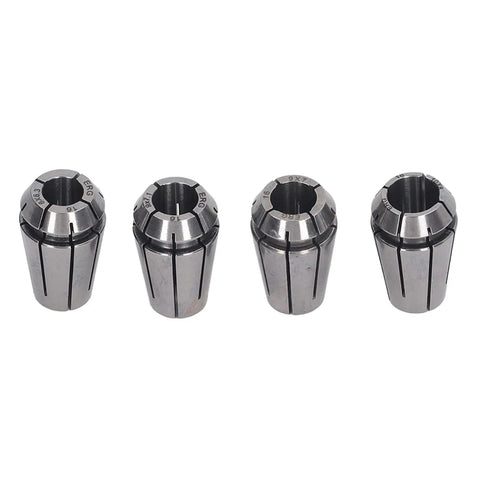 Top Tier 4-Piece Spring Steel Collet Chuck Kit For Boring And Milling Jobs With Insane Accuracy Under 0.0003 Inch Runout, four high-quality collet chucks.