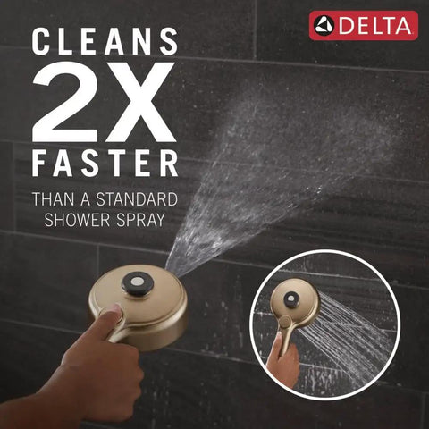 Real Deal 3 In 1 Rainfall And Handheld Shower Head With 360 Pivot Body And High Pressure Pro Clean Spray For A Total Bath Game Changer Upgrade In Polished Champagne Bronze