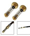 2 Pieces Sewer Jetting Nozzle Set With Spring Head For Drain And Pipe Cleaning, Stainless Steel, Rust Resistant, G1 8 Female Thread, 3 Rear Holes And 1 Forward Hole, Flexible Spring, Ideal Pressure Washer Spare Part on hose