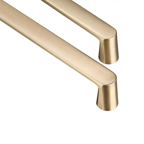 Brushed Brass Cabinet Pulls 7 Inch Length 6.3 Inch Center To Center Gold Handles for Cabinets and Dressers Ten Pack