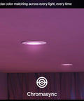 Top Shelf Smart Recessed Led Ceiling Light With Sleek Slim Downlight providing smooth ambient glow in modern ceiling design.