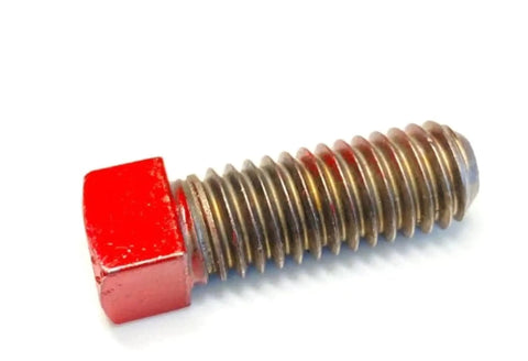 Garage Door Torsion Spring Screws Kit Pro Grade Heavy Duty Set Of 10 Red Three Eighths Inch By One Inch Replacement Hardware close-up