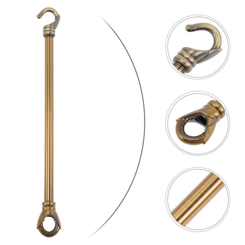 Chandelier Load Bearing Downrod With Hooks, 9.45 Inch Ceiling Light Support Tube, Replacement Hanging Rod for lamps with hooks