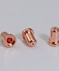 Copper extended tips from the Pro Grade Plasma Cutter Torch Consumables Kit For PT-31 JG-40 WSD-40, 40 Pcs Includes Extended Tips 18866L.