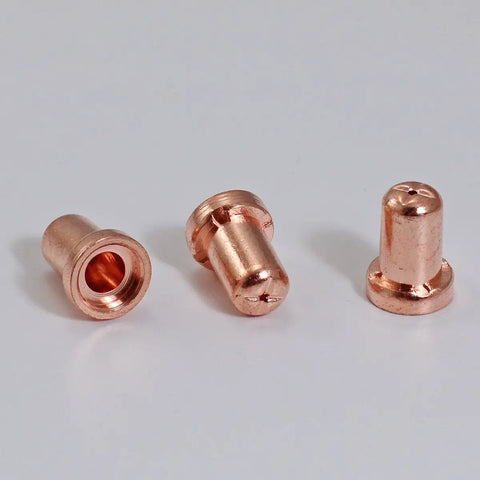 Copper extended tips from the Pro Grade Plasma Cutter Torch Consumables Kit For PT-31 JG-40 WSD-40, 40 Pcs Includes Extended Tips 18866L.