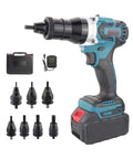 Pro Level Cordless Electric Rivet Nut Gun And Heavy Duty Battery Powered Automatic Riveter Toolkit With 26V Pack, battery included.