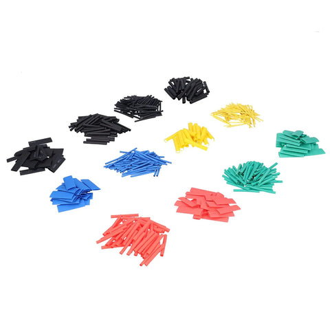 Solid 530 Piece Heat Shrink Tube Set With Color Nylon Tubing For Electrical Wire Wrap Repair And Circuit Wiring Harness Fix Kit Multiple Sizes Colors, assorted lengths