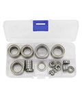 Xmaxx 6S 8S 1 Of 5 Stainless Steel Truck Ball Bearing Kit With Plastic Box Easy Installation High Precision RC Accessories Heavy Duty Corrosion Resistant Bearings For Maximum Stability And Long Lifespan On Rugged 1 Of 5 Scale RC Trucks, bearing set in organizer box