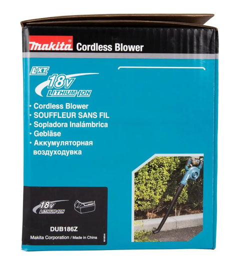 Smooth Operator 18V Cordless Leaf Blower With Variable Speed Trigger And High Velocity Airflow Tool Only For Easy Yard Cleanup And One Handed Control Heavy Duty Power But Still Light As A Feather No Sweat Performance packaging with product details.