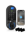 Smooth Zero Drama Keyless Entry With This Heavy Duty Wifi Smart Door Lock featuring a keypad and smartphone app control.