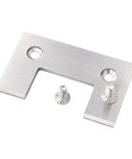 Heavy Duty Brushed 304 Stainless Steel 90 Degree Glass Shower Door Hinges For Bathroom Tub Frames mounting plate with screws.