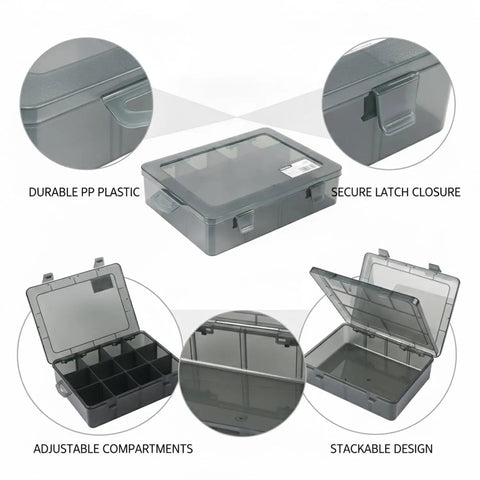 Stackable Storage Bin With Lid For Small Hardware Like Screws Nuts Bolts And Fasteners Compact Plastic Organizer 1 Pack