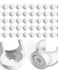 OWMOSYX white plastic U-shaped 1/2 inch PEX pipe clip, 50-pack, pipe holder clamp