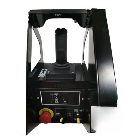 Rock Solid Heavy Duty JLG Platform Control Box For AE1932 ES3246 R2632 Boom Lifts Replaces JL1001274604S, featuring joystick and emergency stop.