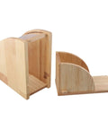 Sweet Wooden Coffee Filter Holder Box Fan Design Compact Countertop Storage Organizer For Hand Drip Brewing Solid Counter Saver close up