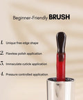 Beginner-friendly brush of HEMA-Free Neon Gel Nail Polish Kit with unique edge shape and flawless application features.