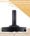 Pro Grade CNC Spoilboard Surfacing Router Bit For Wood With Half Inch Shank And Three Inch Cutting Diameter Two Plus Two Carbide Inserts Slab Flattening Planer Bit For Smooth Spoil Board Planing showing product dimensions.
