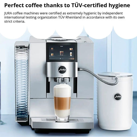 Clearyl Smart Coffee Machine With Intelligent Water System Auto Filter Alerts Three Filters Included Gray Finish For Easy, No Fuss Brewing At Home Or In The Office And Seamless Filter Change Prompts visible brewing coffee