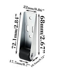 4 Pack Vertical Track Pulley With Screw Mount Sliding Door Repair Casters Built Tough Nylon And Steel Replacement Rollers For Cabinet Bed Shelf Drawer No Fuss Glide System, close-up view of nylon caster, size 68mm x 19mm.