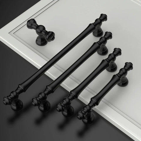 Modern Matte Black Cabinet Pulls For Kitchen Drawers And Bathroom Vanities Slick Drawer Hardware With Easy Mount Finish Durable Top Shelf Furniture Upgrade In Three Inches, set of five styles.