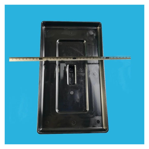 Two Pieces Plastic Cover For 34 By 19.5 Cm Mix Hopper Lid Fits VEVOR Soft Serve Ice Cream Machines, ruler showing size