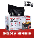 Hella Tough Heavy Duty Contractor Trash Bags 45 Gallon Pack Of 18 Black 3 Mil Thick Garbage Sacks With Wing Tie Closure and Gusseted Bottom Made For Real Yard Work
