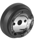 TopRated Racing Steering Wheel Quick Release Short Hub Adapter featuring tight 6X70mm bolt pattern, sleek black aluminum for Nissan 240SX S13.