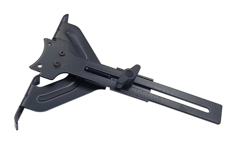 DNP618 Router Edge Guide Rail System For Compact Fixed Base Routers Quick Attach Straight Cutting Template, black plastic edge guide