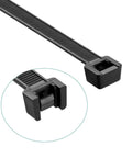 Black 6 Inch Zip Ties Heavy Duty 40 Lbs Tensile Strength Industrial Grade Cable Ties Pack Of 100 Outdoor UV Resistant Nylon Tie Wraps
