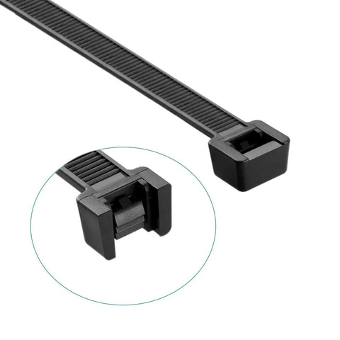 Black 6 Inch Zip Ties Heavy Duty 40 Lbs Tensile Strength Industrial Grade Cable Ties Pack Of 100 Outdoor UV Resistant Nylon Tie Wraps