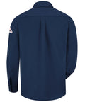 Men's CAT2 Flame Resistant Cool Touch Dress Shirt Navy X Large with visible back detail and long sleeves.