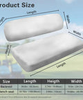 Product dimensions for Tropical Flower Golf Cart Seat Cover Set Front And Rear With Breathable Fabric And Split Backrest