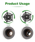 Diagram of Forged Carbon Steel Gate Valve showing open and closed positions for water, oil, gas applications.