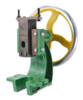 Rock Solid Cast Iron Arbor Press With Simple Handwheel Control For Precision Benchtop Shop Tasks And 1.2 Ton Push Power close-up of handwheel and press details.