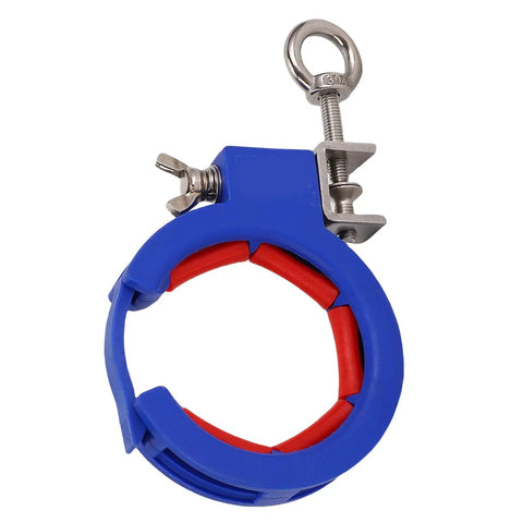 Two Pack Cable Tray Rollers Red Axis Nylon Wire Guide For Smooth Wire Pulling And Laying Screw In Install Roller For Outdoor And Indoor Construction Heavy Duty Cable Management Solution blue and red clamp