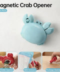 Dope 4 In 1 Magnetic Fridge Mount Multi Tool with Bottle Opener, featuring blue crab shape, scissors, and cutter