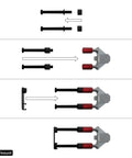 Installation guide for Super Slick Zero U Cable Management For 19 Inch Server Racks with assembly steps shown.