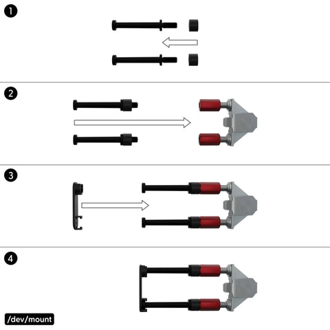 Installation guide for Super Slick Zero U Cable Management For 19 Inch Server Racks with assembly steps shown.