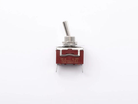 Heavy Duty Toggle Switch On Off 2 Pin SPST 15A 250VAC With Silver Contacts Brown Plastic Terminal Rocker For Control Panels, Appliances, And Industrial Equipment, 30x15x52mm
