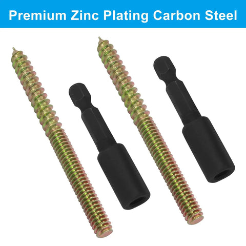 Knockout 1/4-20 X 3 Inch Hanger Bolts 20-Pack With Drive Bit Pro Grade double ended screws for wood assembly and cabinet building.