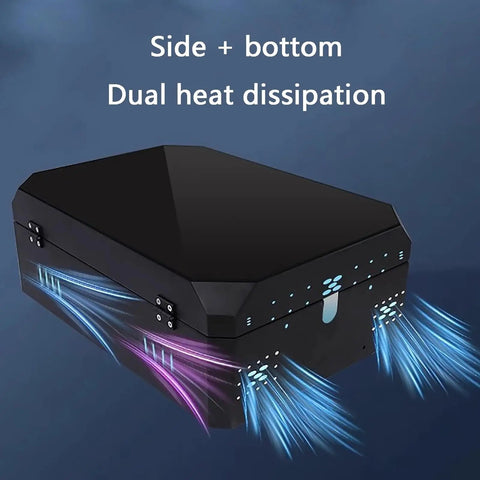 Locking EV Charger Weatherproof Enclosure With Mounting Post showcasing dual heat dissipation from side and bottom vents.