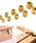 Hidden Cabinet Hinges Copper Brass Mount For 8 To 18mm Doors Concealed Hardware For A Clean Look installed on wood cabinet