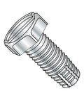 Heavy Duty Steel Thread Cutting Screw Type F Point With Hex Head And Slotted Drive Thread Size 10 32 Three Eighths Inch Length Zinc Plated